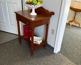 Milk glass compote and glass fruit