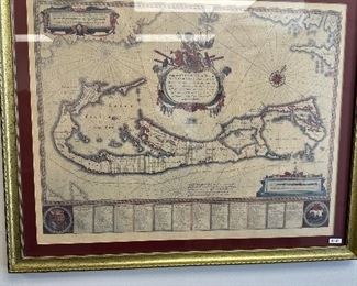 framed map