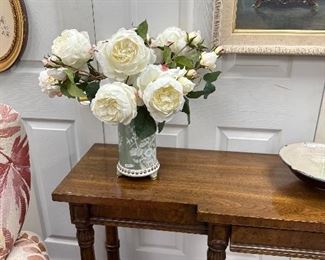 Long Mid century sofa/entry/serving table, this table has several possibilities 