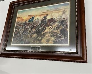 Large framed civil war print 50% off