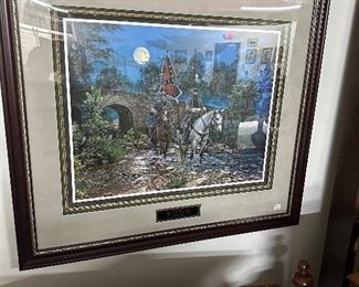 Large framed civil war print 50% off