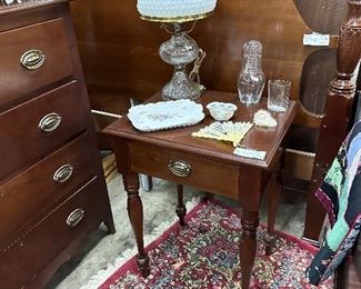 Handmade matching table to chest