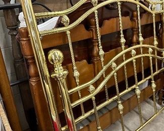 Full size brass bed