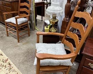 handmade cherry arm chairs, very comfortable 