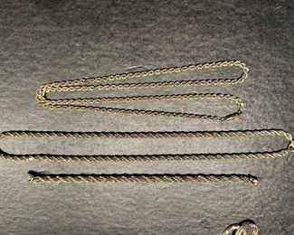 14k necklaces and bracelet