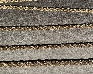 Closeup of necklaces and bracelet