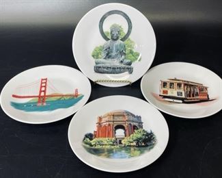 FRENCH LIMOGES MADE EXCLUSIVELY FOR GUMPS SAN FRANCISCO SMALL 6in plates SanFrancisco Travel