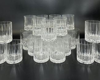 MCM DORSET CRYSTAL CUT TUMBLERS - 25 total items