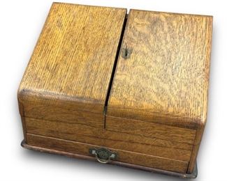 Antique English Stationary/ Letter holder with working key