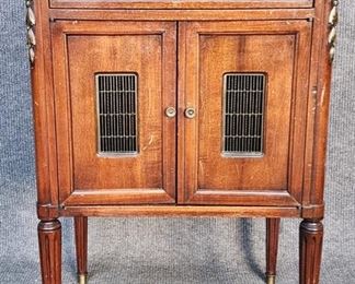 20th Century Fancy French style End side Table with Brass Grills great to paint!