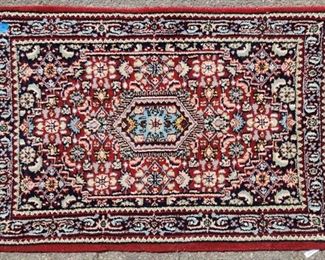 Vintage Persian Wool Hand Knotted Area Rug - red, blue, yellow, green black, yellow