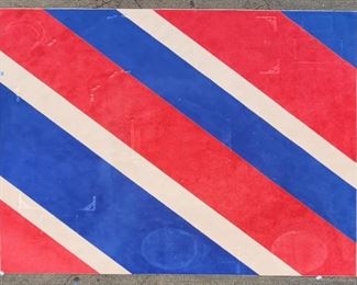Large Red, White & Blue Patriotic Room Size Rug. MCM