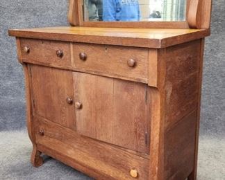 Antique Sideboard Credenza 2 Door One Drawer