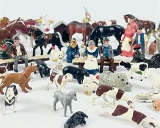 Vintage Britains & Cherilea Painted Farmhouse Animal Metal Toy Figurines