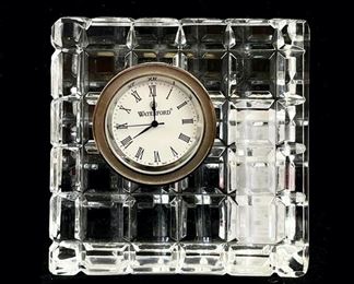 Fine Waterford Crystal 3.25" Shelf Quartz Clock 