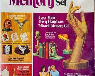 Used Vintage 1973 Rapco Magic Memory Casting Set - Includes Paints, Thermometer, Measuring Cup, Other Tools, Mold Cup, and More 