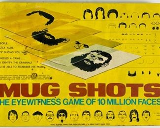 Vintage 1975 Cadaco Mug Shots-The Eyewitness Game of 10 Million Faces - Appears to Contain All Necessary Pieces, Game In Good Condition 