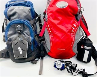Camwlbak And Osprey Daypack Red/ Blue, Great PreOwned Condition Hiking Bags