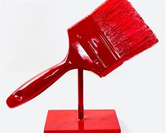 TMS The Museum of Modern Life RED Paint Brush Statue Sculpture William Shakespeare Quote Art Display Piece 
