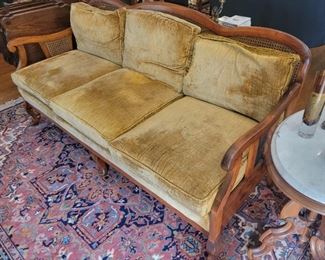 Vintage Cane Back Sofa