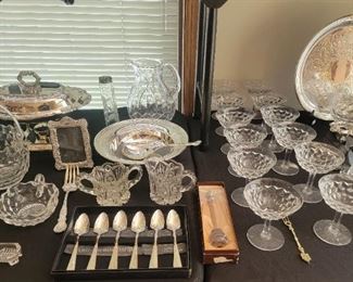 Misc. Silver Plate and Crystal