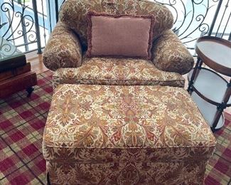 we two of these upholstered chairs with ottoman