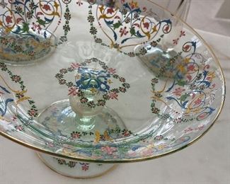 light green bowl that matches the candle holders