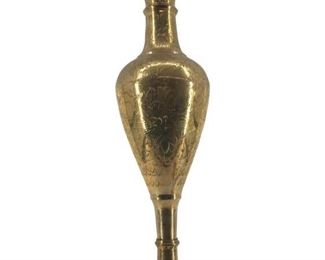 Tall Detailed Etched Brass Vase
