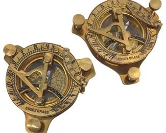 2pc Essex Brass Sundials
