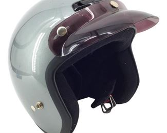 Vintage HJC Chrome Snell M95 Biker Helmet
