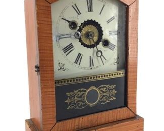 Mid Century Wooden Mantle Clock
