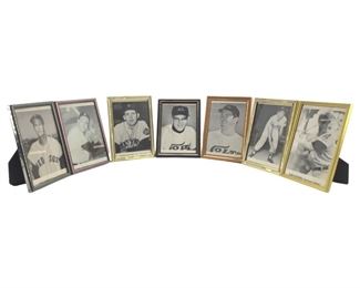 7pc Framed 1962 Baseball Player Photographs
