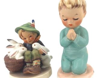 2pc German Porcelain Goebel/Hummel Figures

