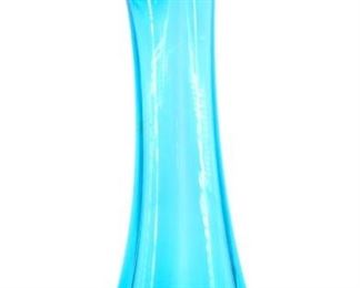 Blue Art Glass Swung Vase

