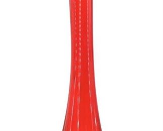 Vintage Swung Red Art Glass Vase
