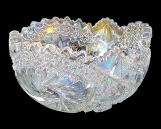 Vintage Carnival Glass Comet in The Stars Art Bowl
