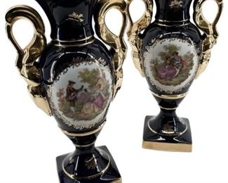 2pc. Limoge Decorative Porcelain Vases
