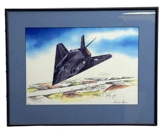 Signed George Sperl F-117 Stealth Print
