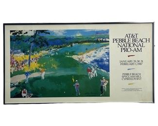 1987 Leroy Neiman AT&T Pebble Beach Golf Ad
