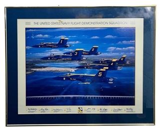 Vintage Navy Flight Demonstration Squadron Poster
