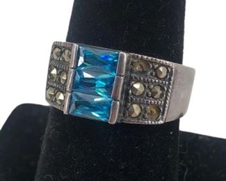 Sterling Silver & Blue Topaz Ring
