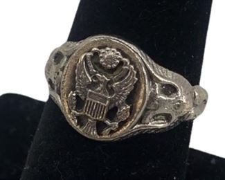 Vintage Silver Girl Scout Ring
