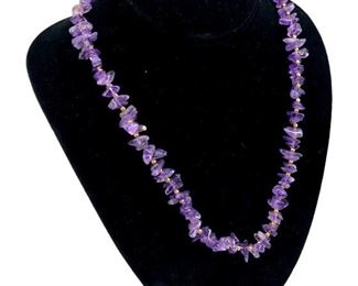 Vintage Amethyst Beaded Necklace
