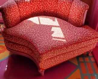 Fantastic slipper chair with designer fabric