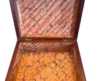 19TH C ANTIQUE MARQUETRY INLAY  BOX
