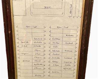 Family Reserved Church Seating. St Johnsville