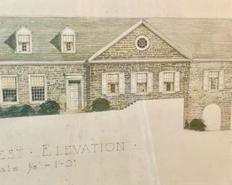 Original Architectural Design Blueprint for Van Hornesville, Ny School