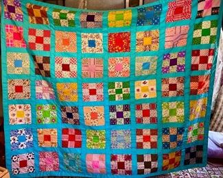 Rare One of a Kind-  Vintage Beech-Nut Quilt made from rags collected at the factory.