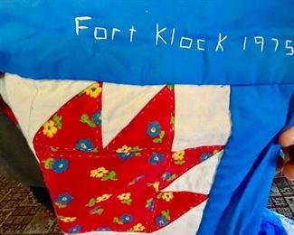 1975 Fort Klock Quilt 48 yrs Old