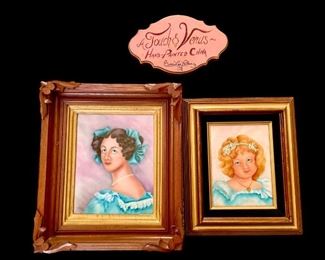 Local Artist Cora Lee Palma Hand Painted China Signed 